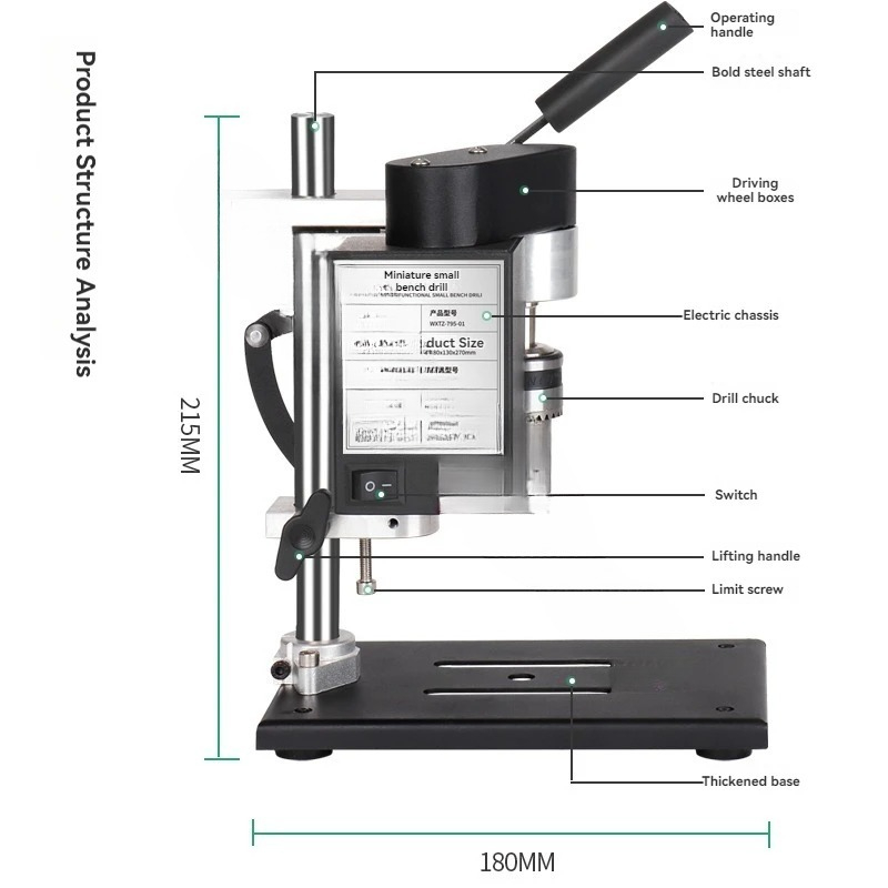 Mini Bench Drill Press Variable Speed - Pequena furadeira de bancada de velocidade