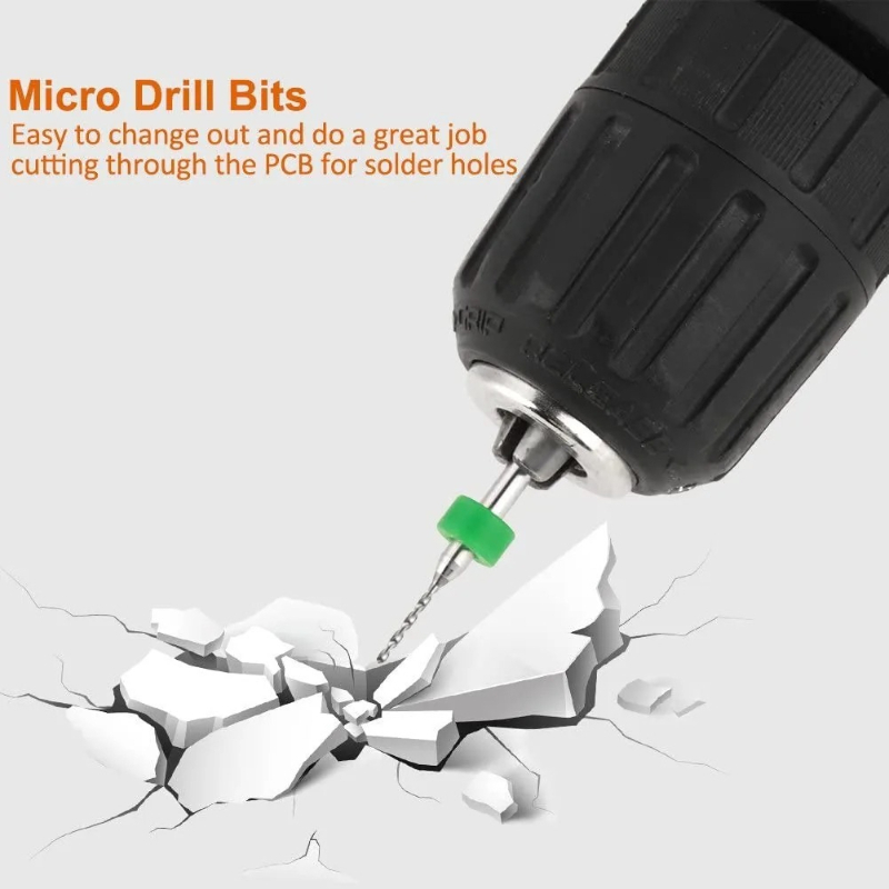Pcb Micro Carbide Drill Bits 0.3-1.2Mm - Brocas Helicoidais de Carboneto de Tungstênio