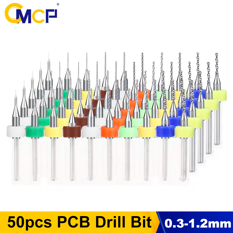 Pcb Micro Carbide Drill Bits 0.3-1.2Mm - Broca para PCB CMCP, 20/50 peças,