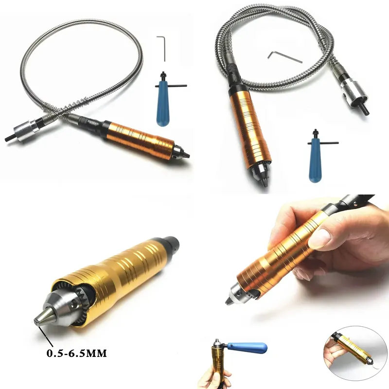 Flexible Shaft Rotary Tool Extension Chuck - para Dremel, Cabo Flexível de 6mm