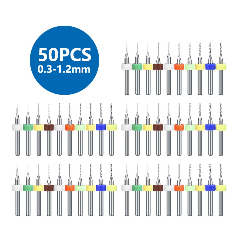 Xcan pcb broca 50 peças 0.3-1. - Pcb Micro Carbide Drill Bits 0.3-1.2Mm avaliação e preço