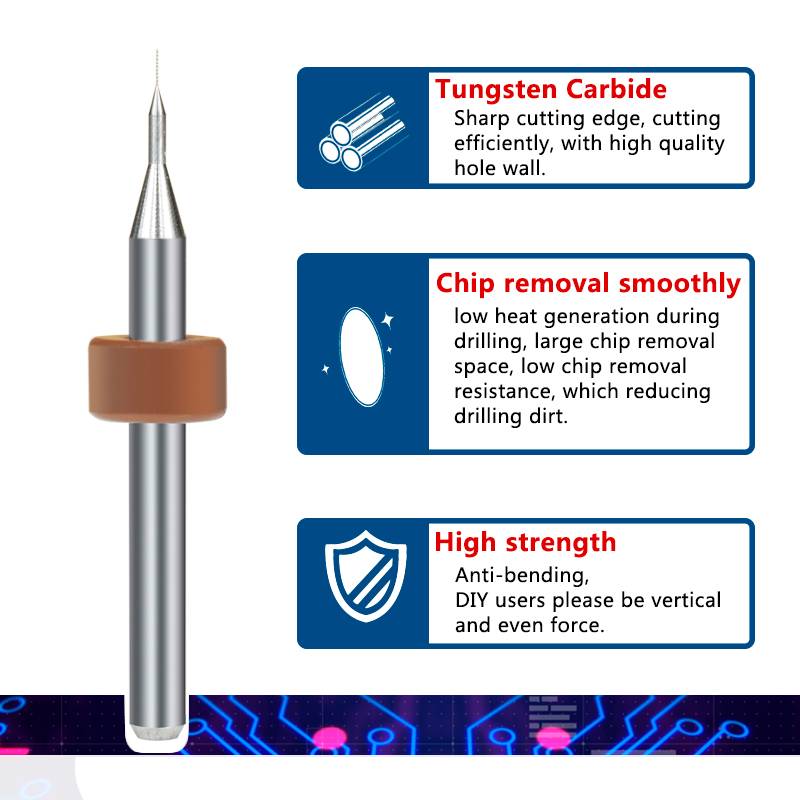 10 pçs/set 0.1mm-3.175mm de al - Pcb Micro Carbide Drill Bits 0.3-1.2Mm avaliação e preço