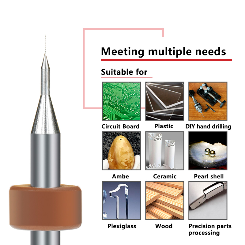 10 pçs/set 0.1mm-3.175mm de al - Pcb Micro Carbide Drill Bits 0.3-1.2Mm avaliação e preço