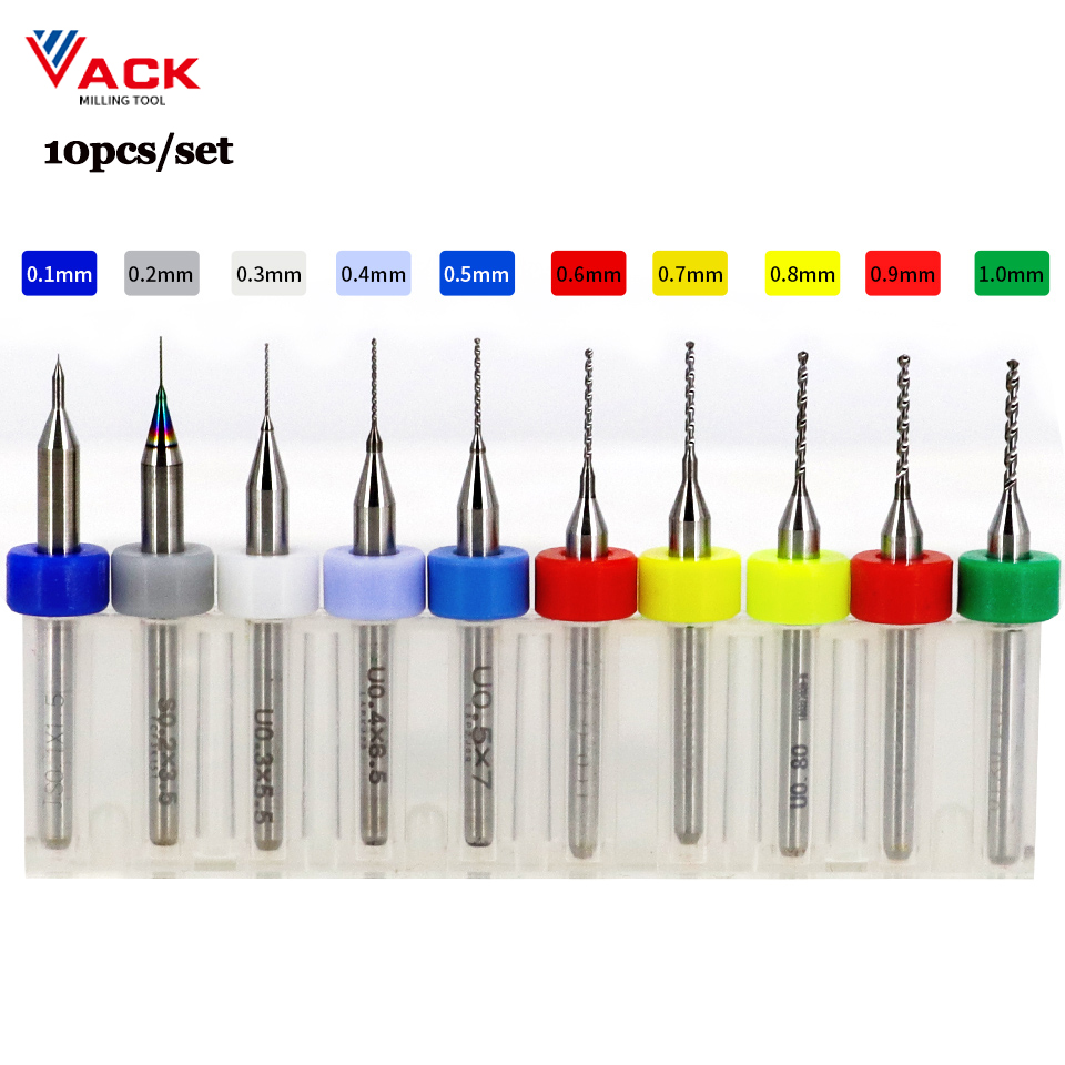 Vack-conjunto de brocas pcb, 1 - Pcb Micro Carbide Drill Bits 0.3-1.2Mm avaliação e preço