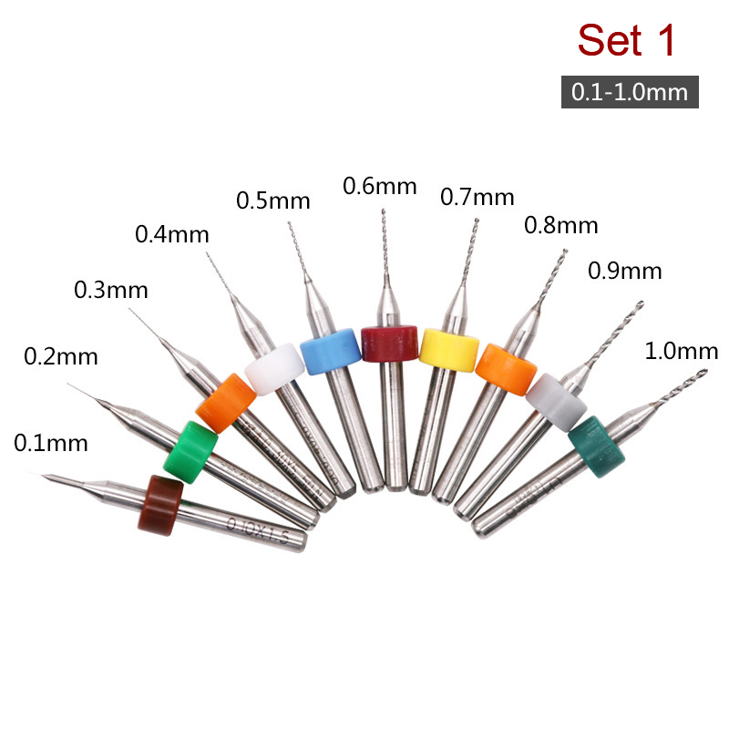 Novo【Conjunto de 10 Peças de B - Pcb Micro Carbide Drill Bits 0.3-1.2Mm avaliação e preço