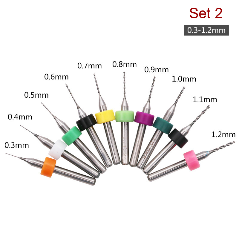 Novo【Conjunto de 10 Peças de B - Pcb Micro Carbide Drill Bits 0.3-1.2Mm avaliação e preço